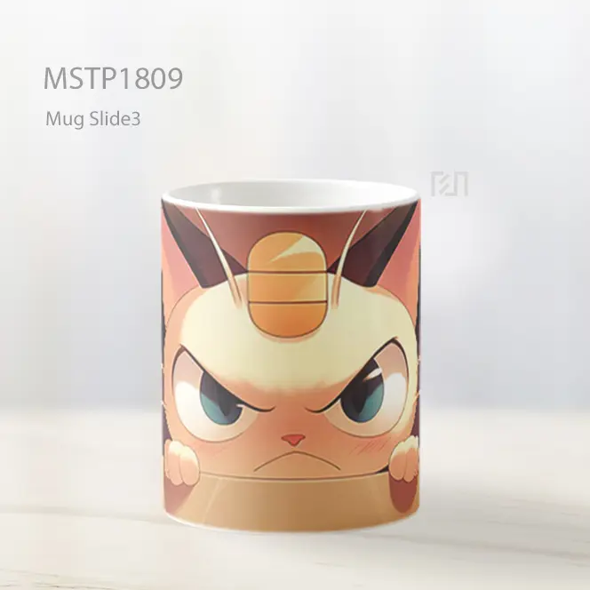 Meowth Di Kotak Ekspresi Marah Mug MSTP1809 - All-side / Desain