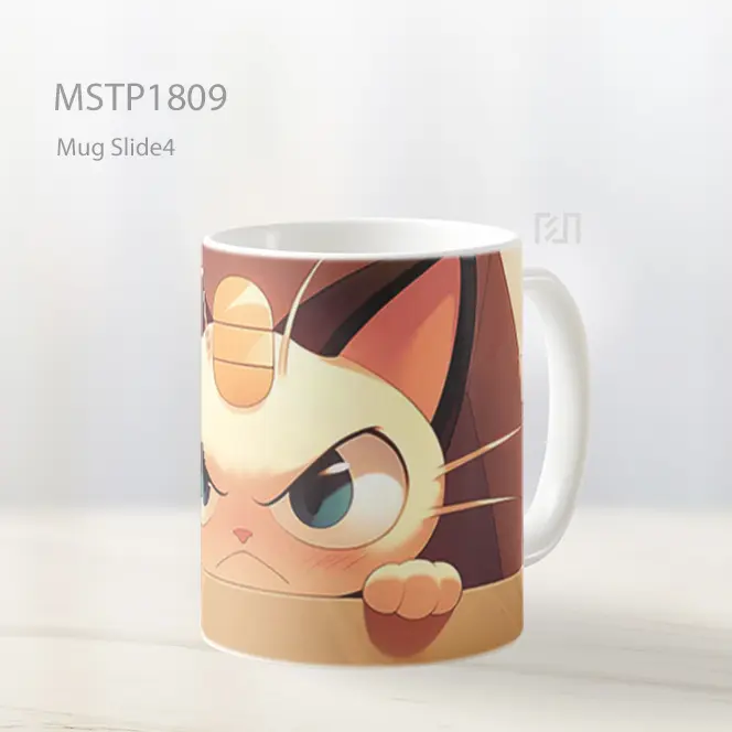 Meowth Di Kotak Ekspresi Marah Mug MSTP1809