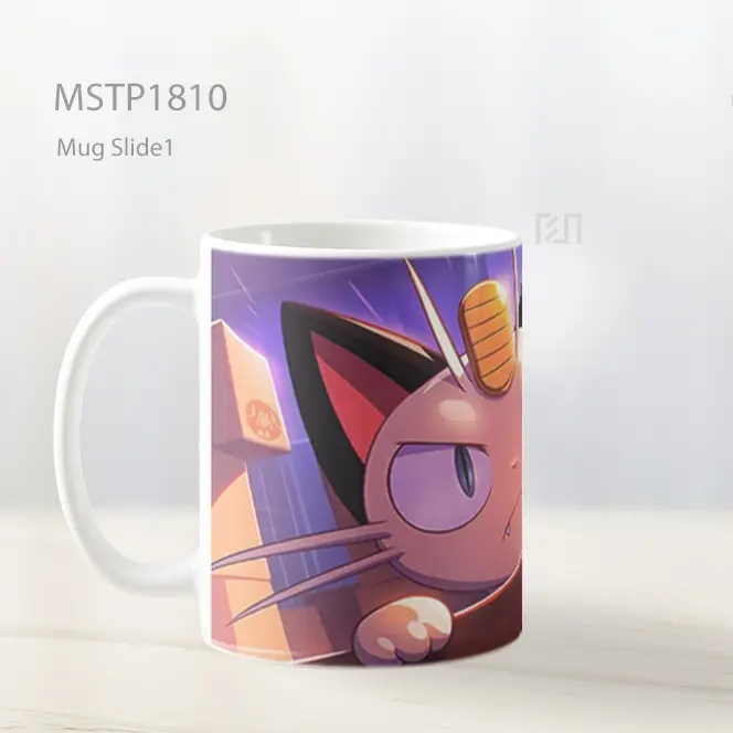 Meowth Kotak Marah Pokemon Mug MSTP1810 - All-side / Desain