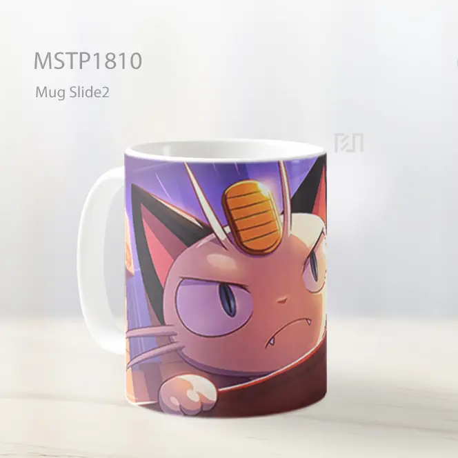 Meowth Kotak Marah Pokemon Mug MSTP1810 - All-side / Desain