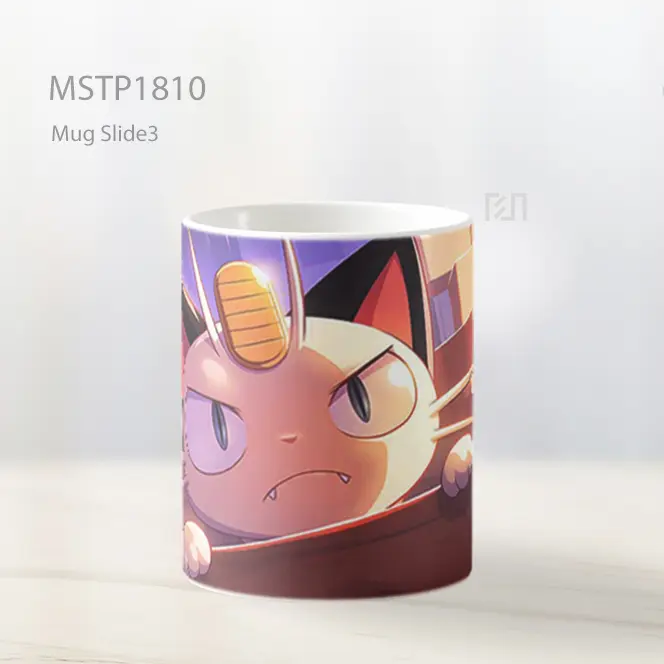 Meowth Kotak Marah Pokemon Mug MSTP1810 - All-side / Desain