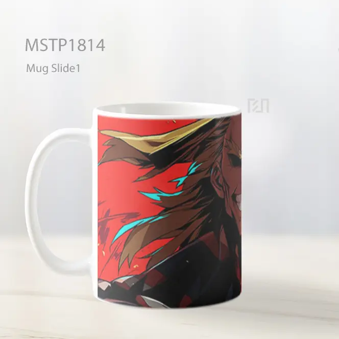 Mha All Might Anime Merah Mug MSTP1814 - All-side / Desain