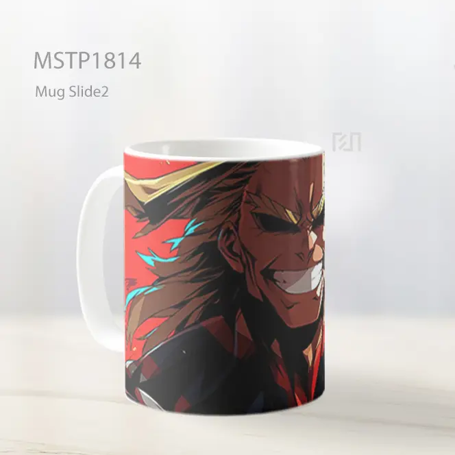 Mha All Might Anime Merah Mug MSTP1814 - All-side / Desain