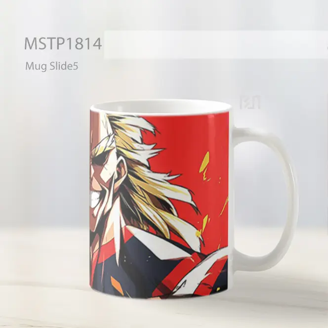 Mha All Might Anime Merah Mug MSTP1814 - All-side / Desain