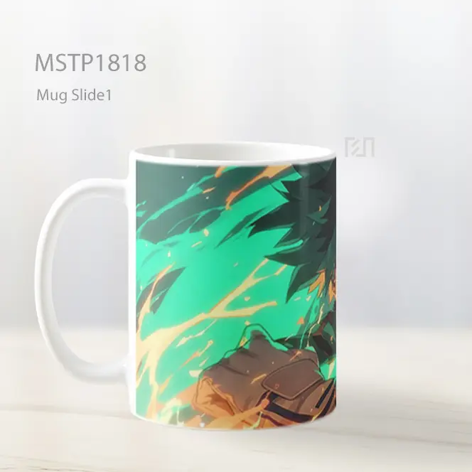 Mha Deku Hijau Keren Anime Mug MSTP1818 - All-side / Desain