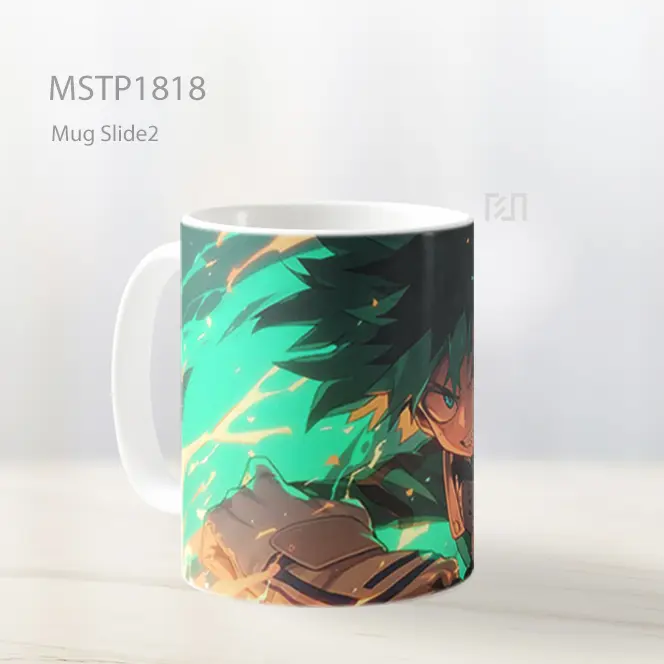 Mha Deku Hijau Keren Anime Mug MSTP1818 - All-side / Desain