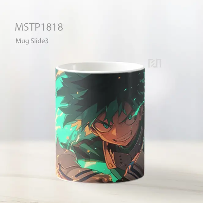 Mha Deku Hijau Keren Anime Mug MSTP1818 - All-side / Desain