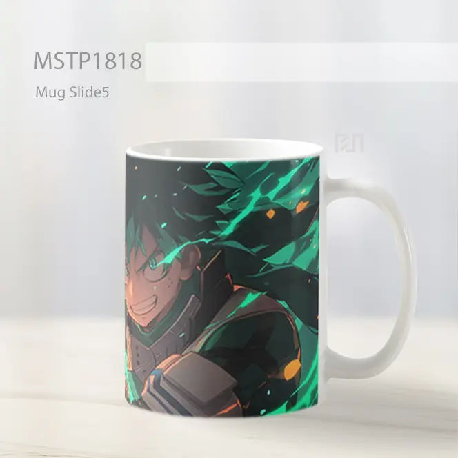 Mha Deku Hijau Keren Anime Mug MSTP1818 - All-side / Desain
