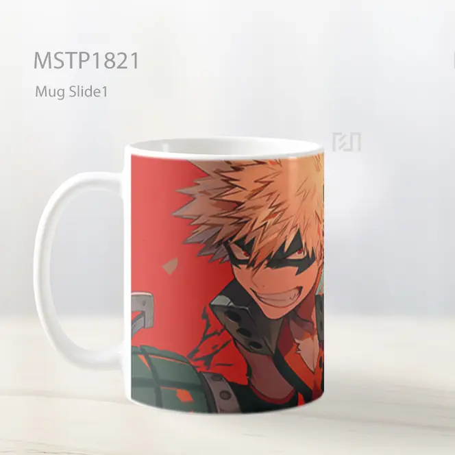 Mha Katsuki Bakugo Merah Mug MSTP1821 - All-side / Desain
