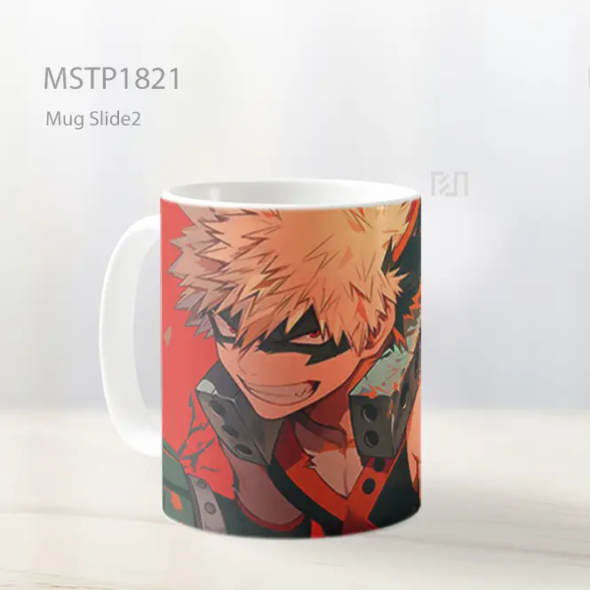 Mha Katsuki Bakugo Merah Mug MSTP1821 - All-side / Desain