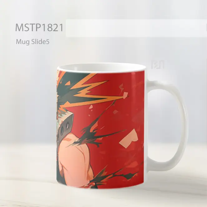 Mha Katsuki Bakugo Merah Mug MSTP1821 - All-side / Desain