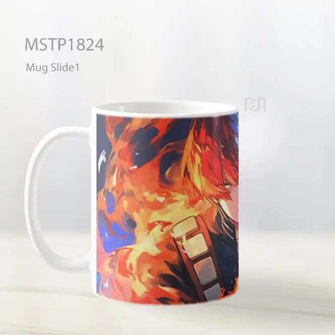 Mha Shoto Todoroki Setengah Dingin Setengah Panas Mug MSTP1824 - Tampak Tengah