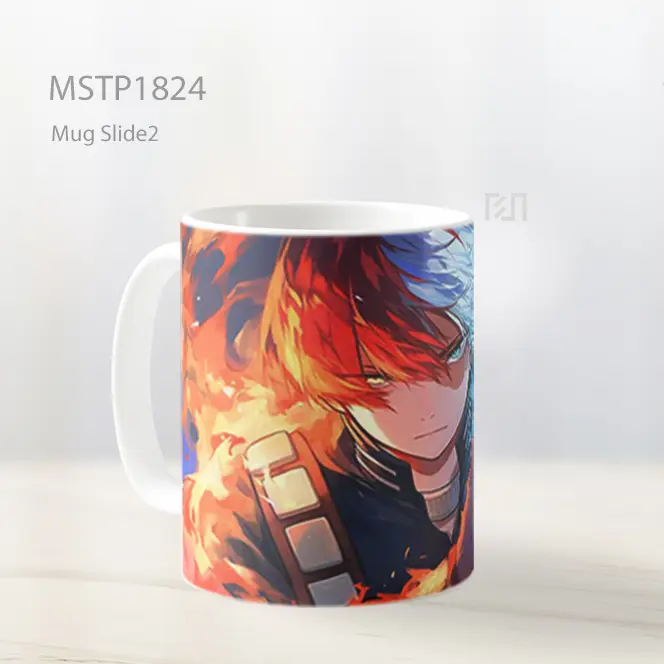 Mha Shoto Todoroki Setengah Dingin Setengah Panas Mug MSTP1824 - Tampak Tengah