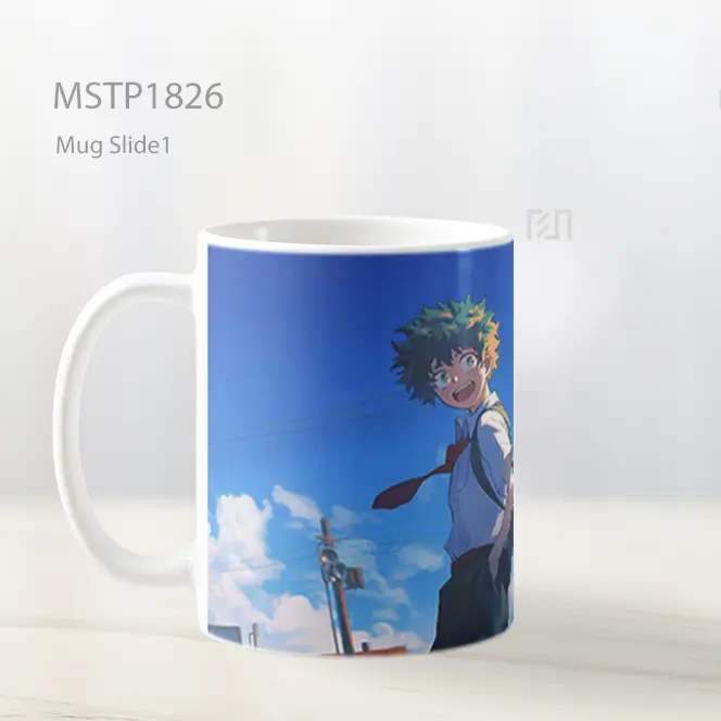 Midoriya Dan Todoroki Berjalan Ke Sekolah Mug MSTP1826 - All-side / Desain
