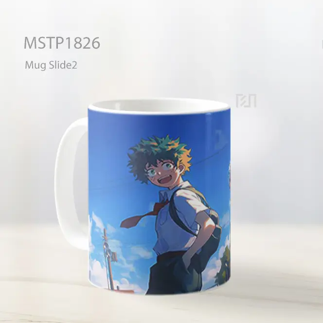 Midoriya Dan Todoroki Berjalan Ke Sekolah Mug MSTP1826 - All-side / Desain