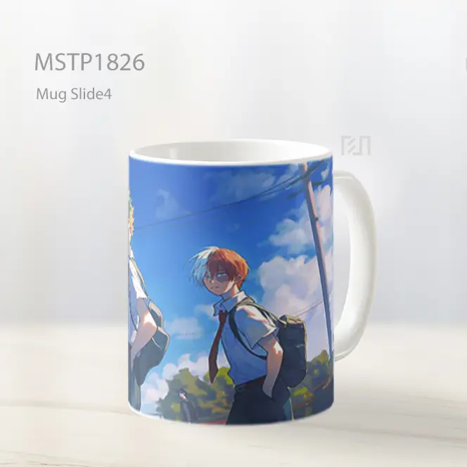 Midoriya Dan Todoroki Berjalan Ke Sekolah Mug MSTP1826