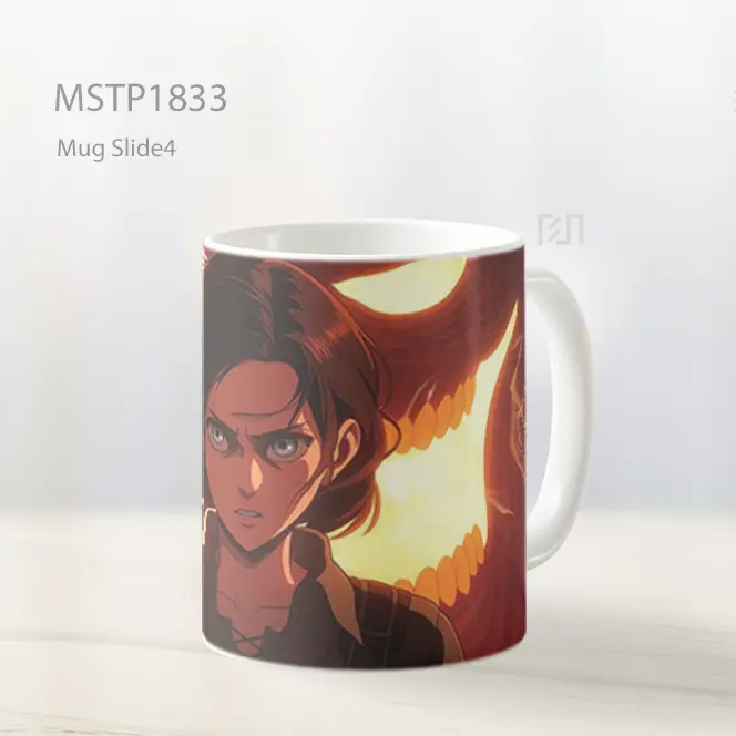 Mikasa Ackerman Aot Latar Terbakar Mug MSTP1833