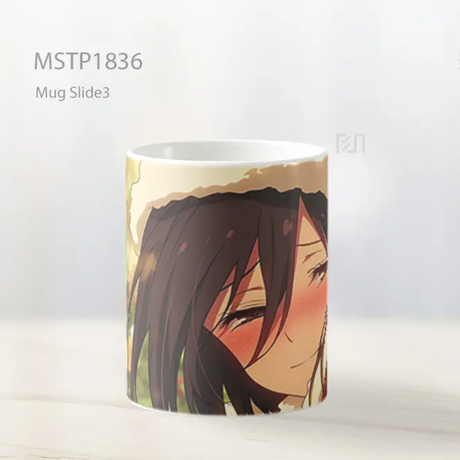 Mikasa Ackerman Cozy Natal Blush Mug MSTP1836 - All-side / Desain