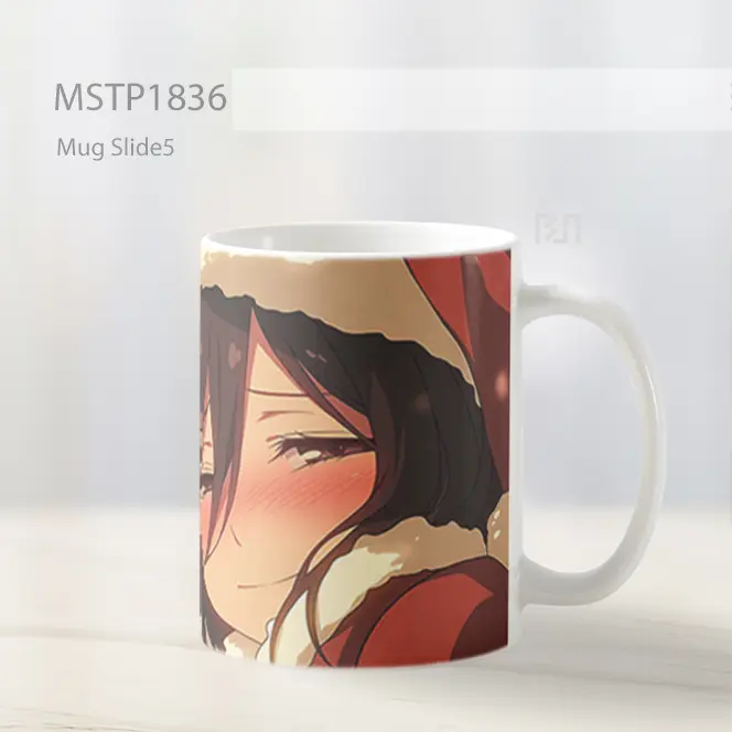 Mikasa Ackerman Cozy Natal Blush Mug MSTP1836 - All-side / Desain