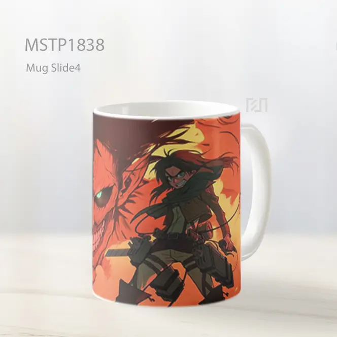 Mikasa Ackerman Menghadap Colossal Titan Mug MSTP1838