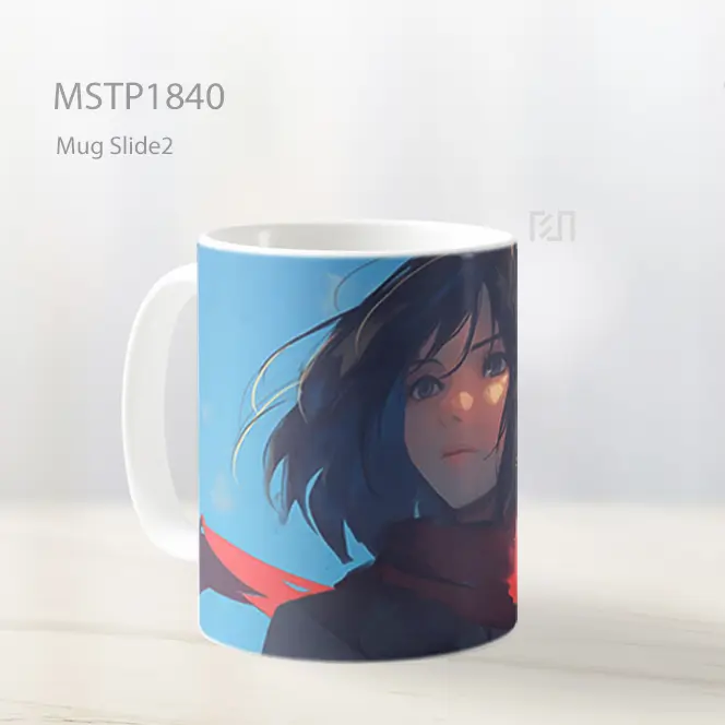 Mikasa Ackerman Syal Merah Mug MSTP1840 - All-side / Desain