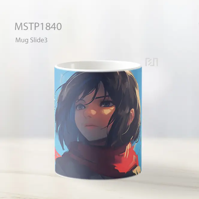 Mikasa Ackerman Syal Merah Mug MSTP1840 - All-side / Desain