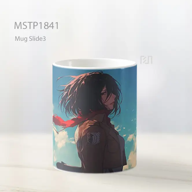 Mikasa Ackerman Syal Tertiup Angin Mug MSTP1841 - All-side / Desain
