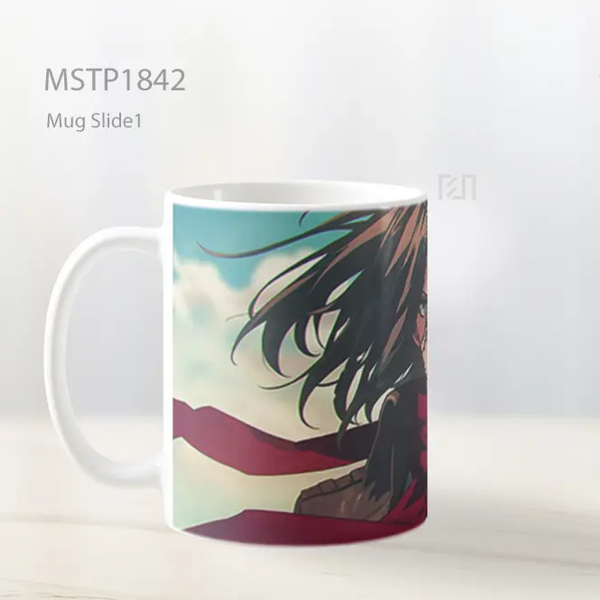 Mikasa Ackerman Tatapan Ganas Mug MSTP1842 - All-side / Desain