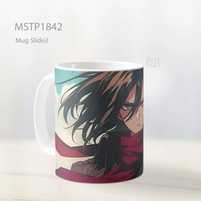 Mikasa Ackerman Tatapan Ganas Mug MSTP1842 - All-side / Desain