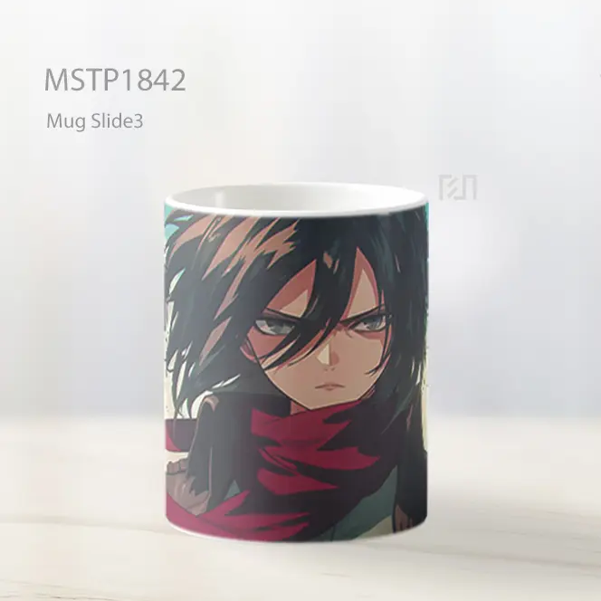 Mikasa Ackerman Tatapan Ganas Mug MSTP1842 - All-side / Desain