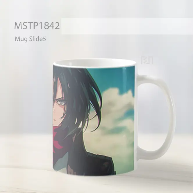 Mikasa Ackerman Tatapan Ganas Mug MSTP1842 - All-side / Desain