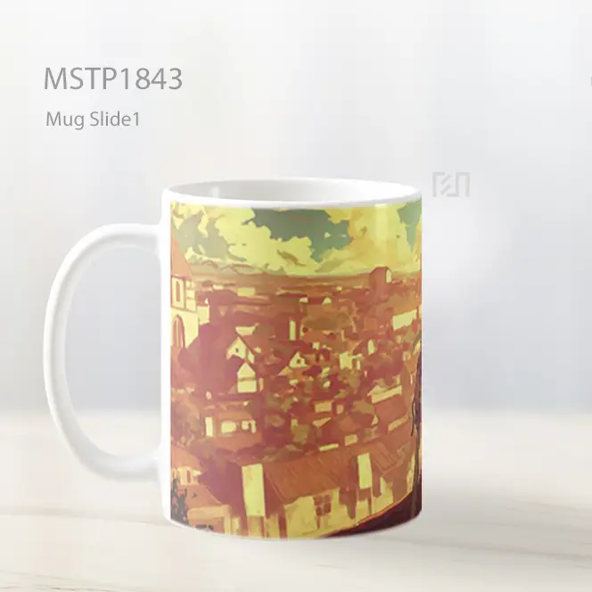 Mikasa Attack On Titan Pemandangan Kota Mug MSTP1843 - All-side / Desain