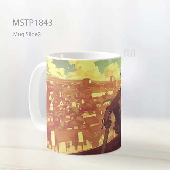 Mikasa Attack On Titan Pemandangan Kota Mug MSTP1843 - All-side / Desain