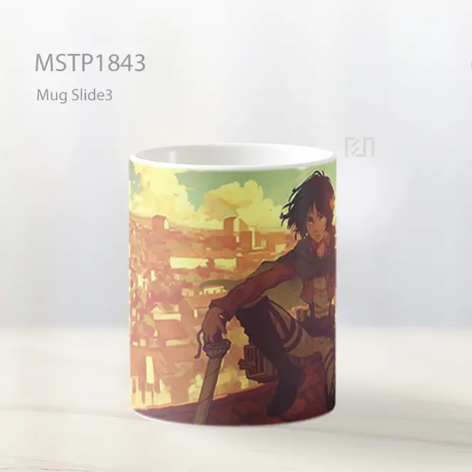 Mikasa Attack On Titan Pemandangan Kota Mug MSTP1843 - All-side / Desain