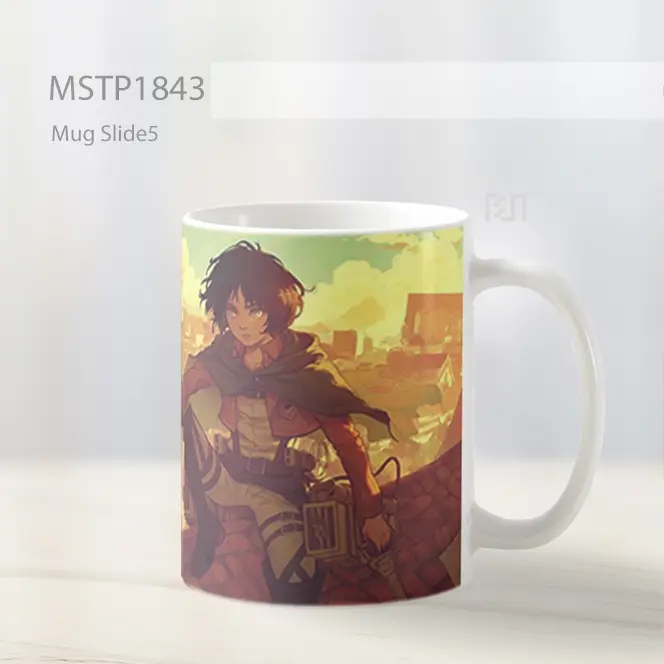 Mikasa Attack On Titan Pemandangan Kota Mug MSTP1843 - All-side / Desain