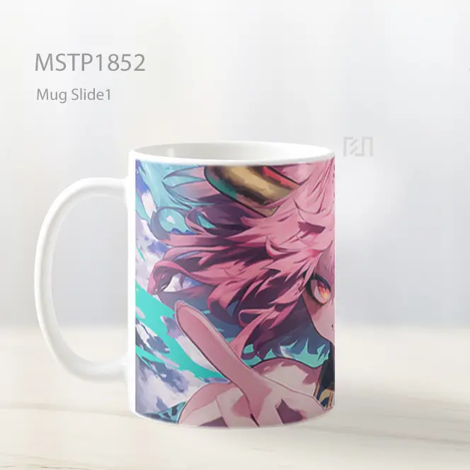 Mina Ashido Tersenyum Rambut Pink Hero Academia Mug MSTP1852 - All-side / Desain