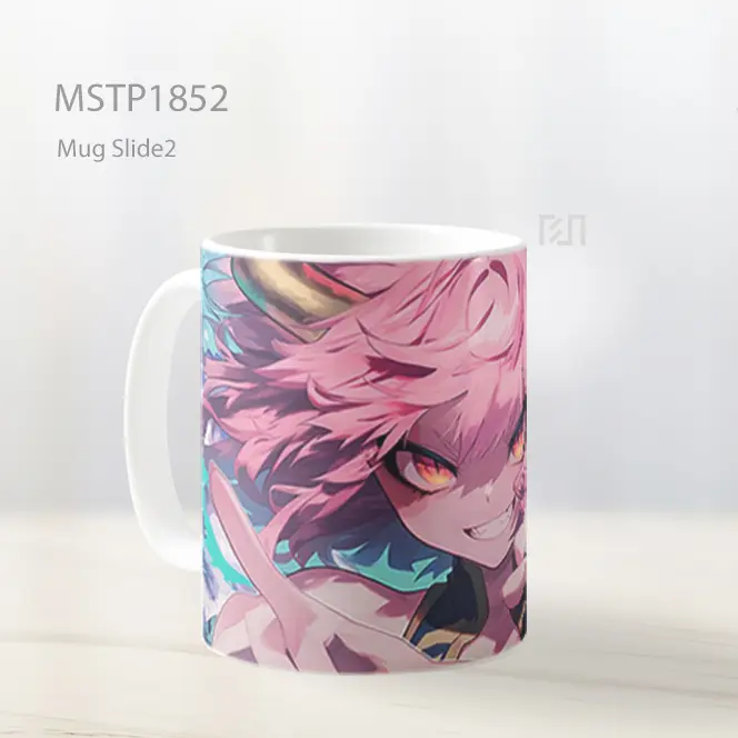 Mina Ashido Tersenyum Rambut Pink Hero Academia Mug MSTP1852 - All-side / Desain
