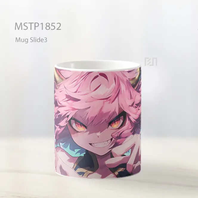 Mina Ashido Tersenyum Rambut Pink Hero Academia Mug MSTP1852 - All-side / Desain