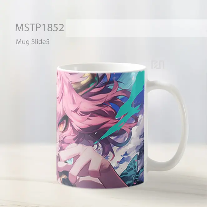 Mina Ashido Tersenyum Rambut Pink Hero Academia Mug MSTP1852 - All-side / Desain