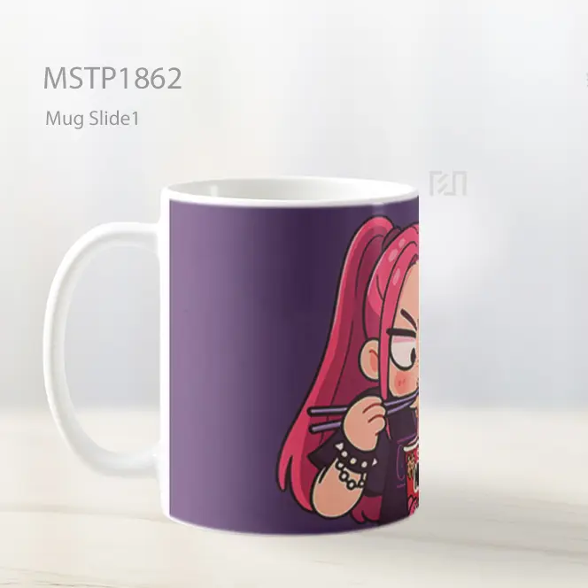 Mira Kpop Demon Hunters Makan Ramen Mug MSTP1862 - All-side / Desain
