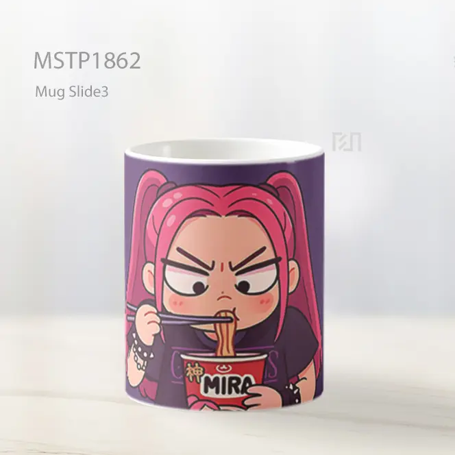 Mira Kpop Demon Hunters Makan Ramen Mug MSTP1862 - All-side / Desain