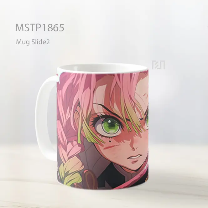 Mitsuri Kanroji Demon Slayer Mata Hijau Mug MSTP1865 - All-side / Desain