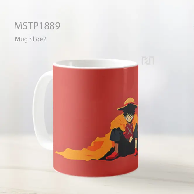Monkey D Luffy Merah Minimalis Mug MSTP1889 - All-side / Desain