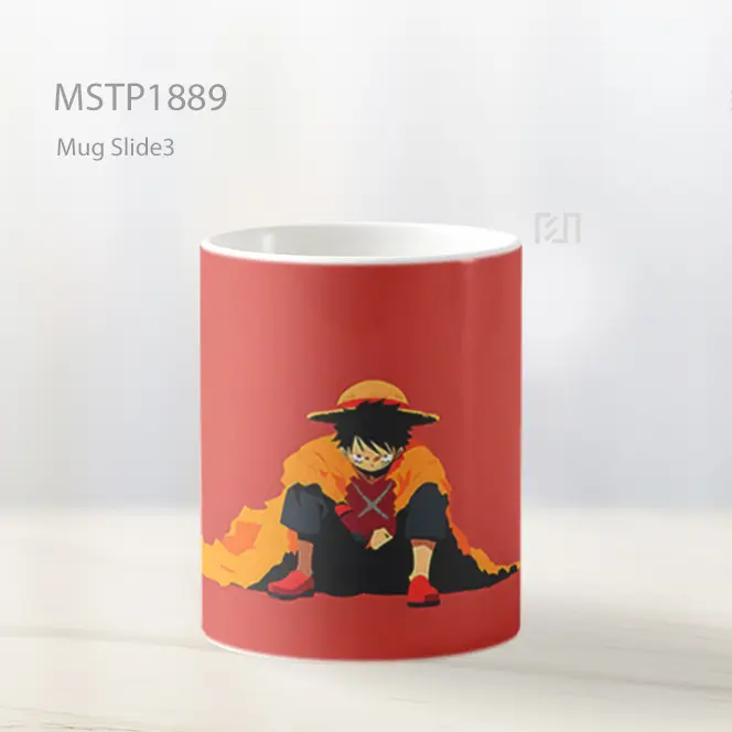 Monkey D Luffy Merah Minimalis Mug MSTP1889 - All-side / Desain