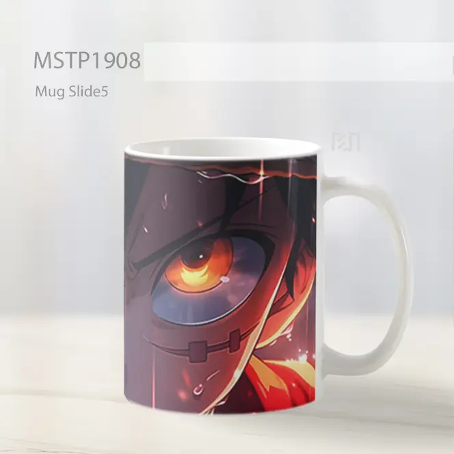 Monkey D Luffy Serius Mata Api Mug MSTP1908 - All-side / Desain