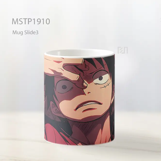 Monkey D Luffy Terkejut One Piece Mug MSTP1910 - All-side / Desain