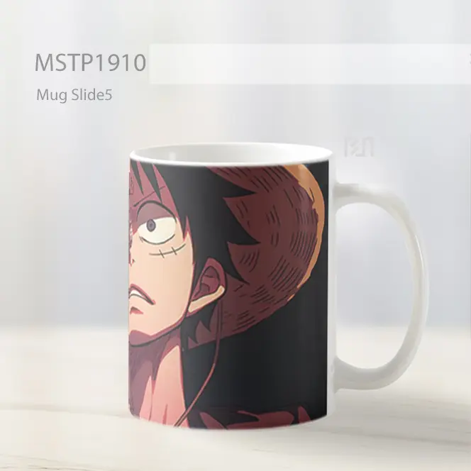 Monkey D Luffy Terkejut One Piece Mug MSTP1910 - All-side / Desain