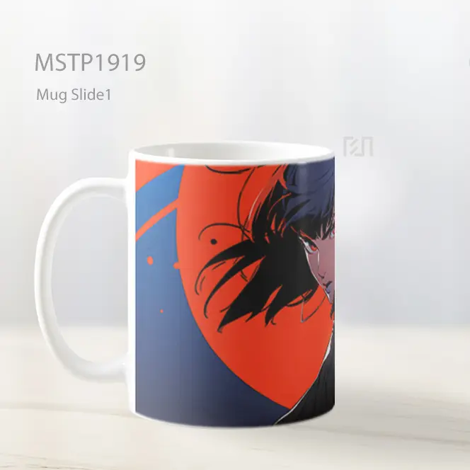 Motoko Kusanagi Biru Merah Mug MSTP1919 - All-side / Desain