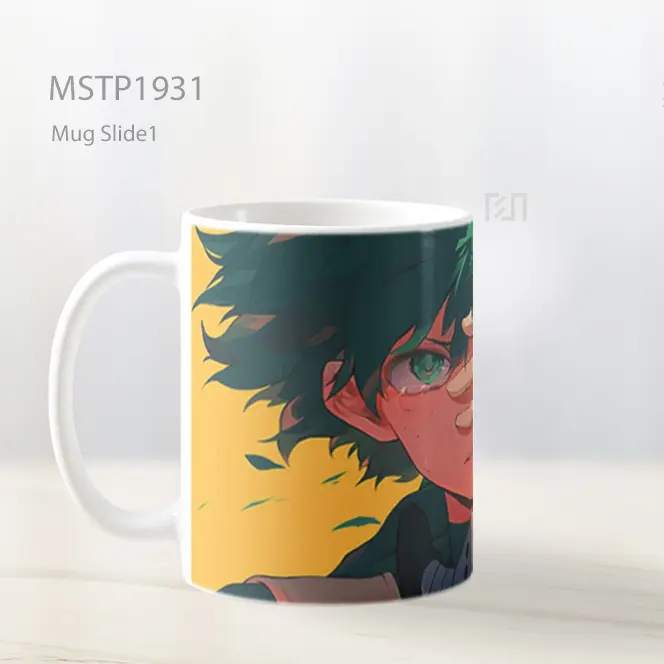 My Hero Academia Deku Crying Yellow Background Mug MSTP1931 - All-side / Desain