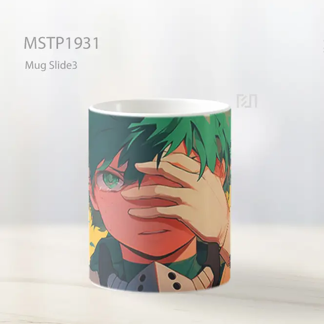 My Hero Academia Deku Crying Yellow Background Mug MSTP1931 - All-side / Desain
